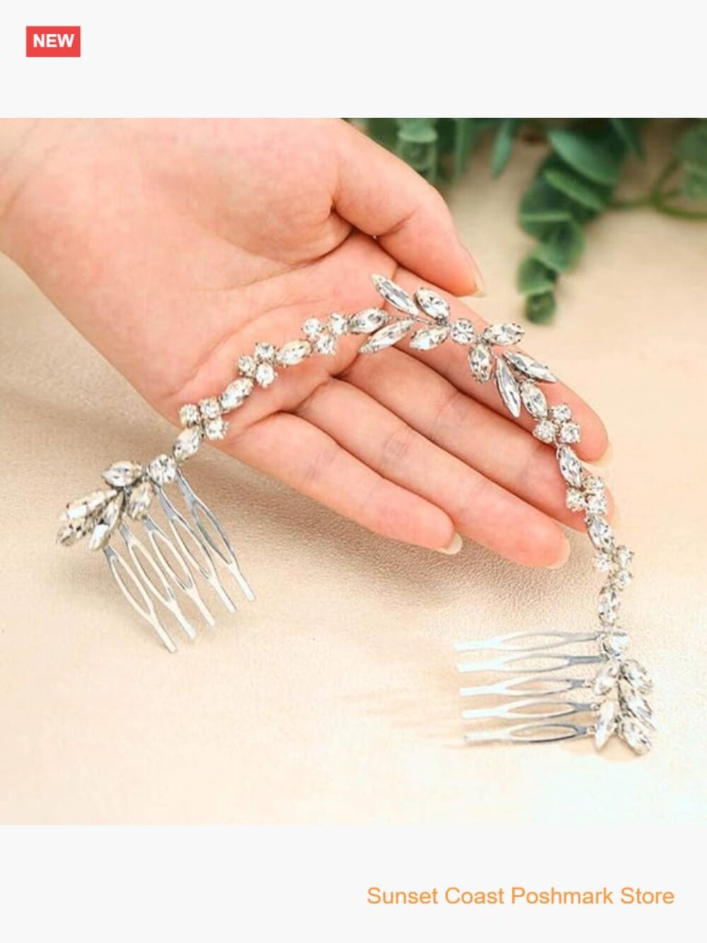 Wedding Crystal Hair Comb Bridal Headpiece Rhinestone Hair Accessory